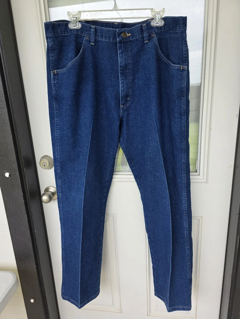Wrangler Comfort Superior Straight Leg Blue Jeans Men's 38x30 Dark Wash Denim